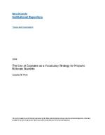The use of cognates as a vocabulary strategy for Hispanic biliterate students
